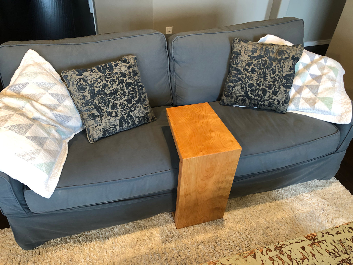Solid Cherry C-Table with Waterfall Edge