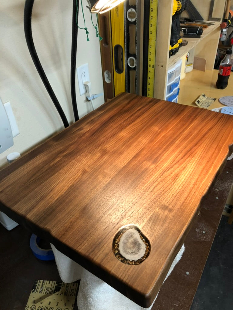 Charcuterie Board in Walnut with Elk Horn Inlay