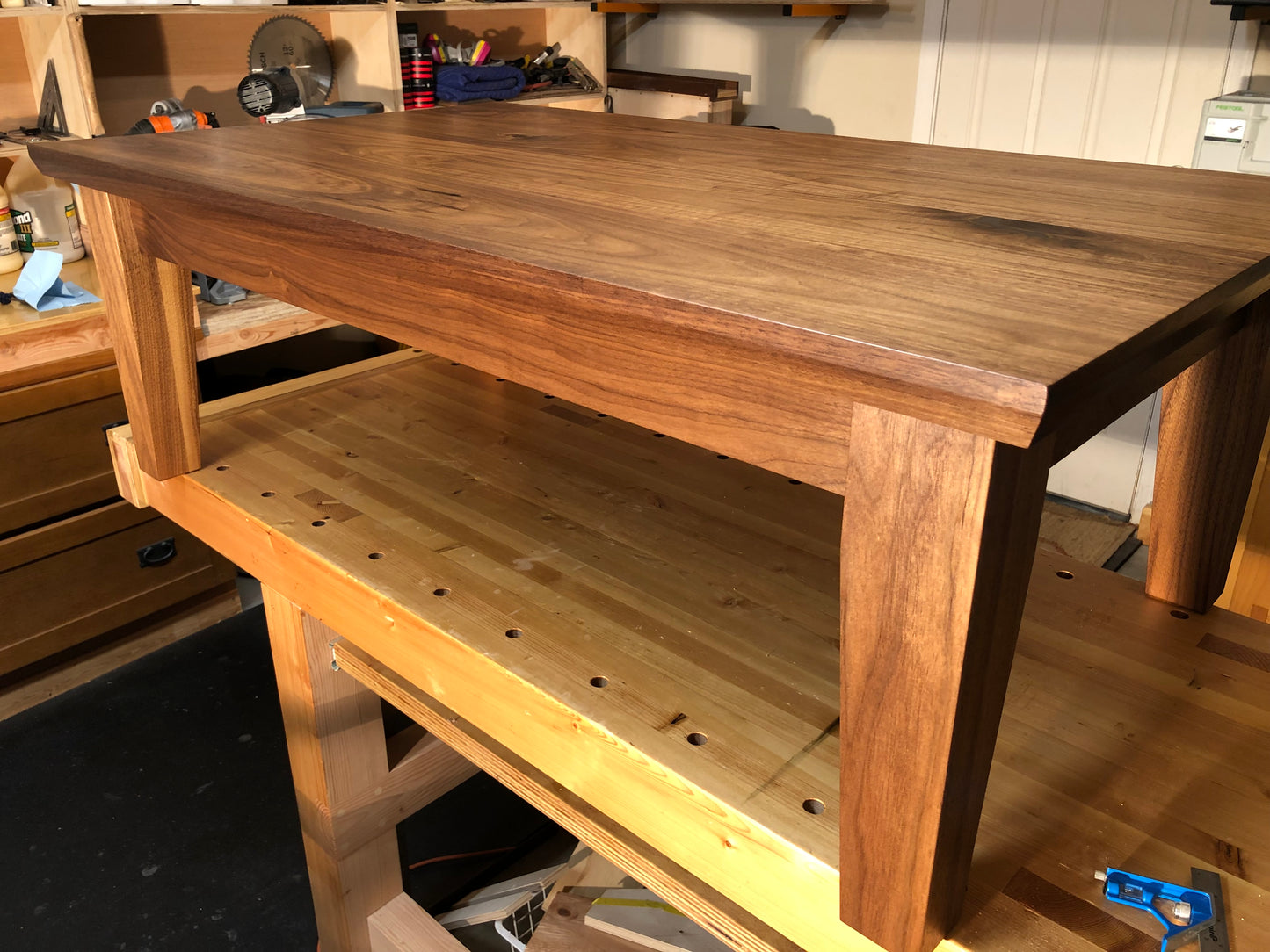 Handcrafted Solid Walnut Coffee Table