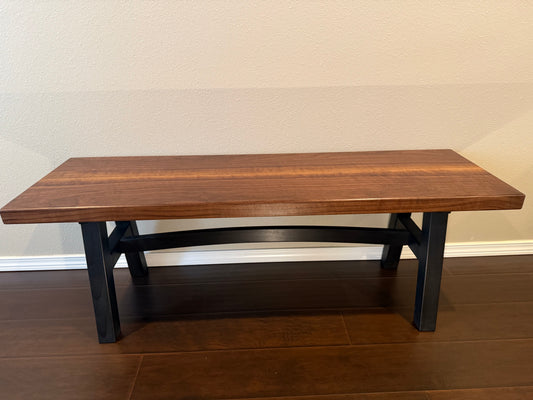 Natural Walnut River Bench (Available at RMEF Auction 3/21/26)